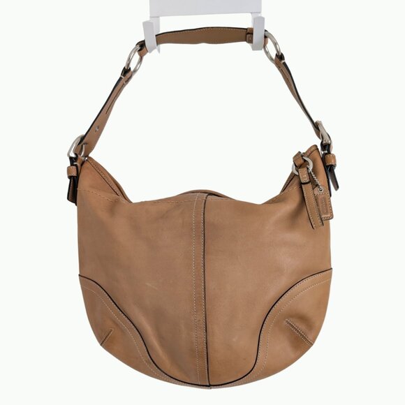 Authentic Coach 3651 Hobo Shoulder Bag in Camel Leather - Picture 4 of 5